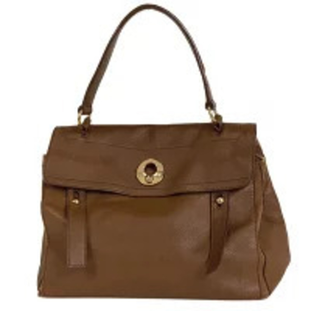 Saint Laurent Yves Muse Two Handbag Leather Brown